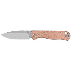 Navaja QSP Ferret 170E1 con hoja de acero NitroV de 7.6 cm y empuñadura de Mango de G-10/Cobre de 10.2 cm
