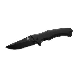 Navaja QSP STHENIA G-10 STW QS101-A Negro con hoja de acero 440C, Lavado a la piedra en negro de 8,9 cm y empuñadura de G-10 negro de 13 cm