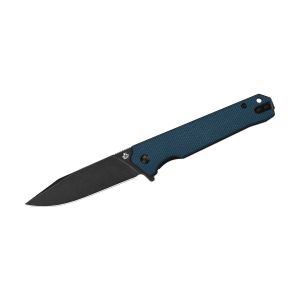 Navaja QSP MAMBA V2 Micarta D2 STW QS111-H2 azul con hoja de acero D2, Negro Stonewash de 8,9 cm y empuñadura de Micarta azul de 11,4 cm