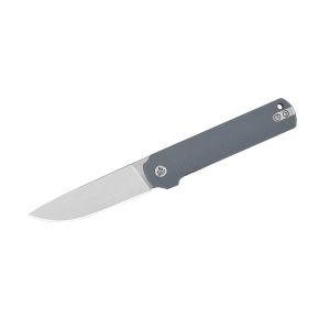 Navaja QSP LARK G-10 QS144-B GRIS con hoja de acero 14C28N de 8 cm y empuñadura de G-10 gris de 10,8 cm