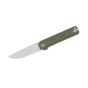 Navaja QSP LARK G-10 QS144-C Verde con hoja de acero 14C28N de 8 cm y empuñadura de G-10 verde de 10,8 cm