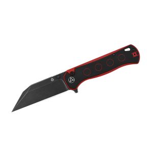 Navaja QSP SWORDFISH G-10 Negro STW QS149-A2 Rojo/Negro con hoja de acero 14C28N Negro Stonewash de 9,2 cm y empuñadura de G-10 rojo/negro de 11,4 cm
