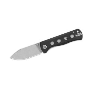 Navaja QSP CANARY FOLDER G-10 STW QS150-A1 Negro con hoja de acero 14C28N, lavado a la piedra de 7,2 cm y empuñadura de G-10 negro de 9,5 cm