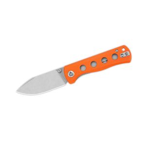 Navaja QSP CANARY FOLDER G-10 STW QS150-B1 Orange con hoja de acero 14C28N, lavado a la piedra de 7,2 cm y empuñadura de G-10 naranja de 9,5 cm