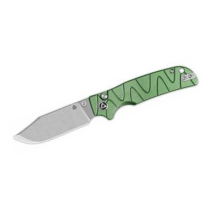 Navaja QSP KALI ALUMINIUM STW QS159-E1 Verde con hoja de acero 14C28N, lavado a la piedra de 8,3 cm y empuñadura de Aluminio verde de 10,8 cm