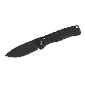 Navaja QSP RIPLEY G-10 Negro QS160-A2 Negro con hoja de acero 14C28N, Negro de 8,8 cm y empuñadura de G-10 negro de 11,5 cm