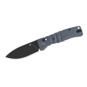 Navaja QSP RIPLEY G-10 Negro QS160-B2 GRIS con hoja de acero 14C28N, Negro de 8,8 cm y empuñadura de G-10 gris de 11,5 cm