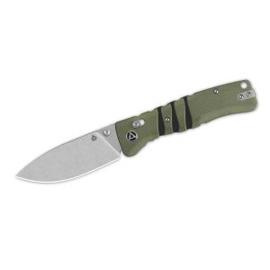 Navaja QSP RIPLEY G-10 STW QS160-C1 Verde/Negro con hoja de acero 14C28N, lavado a la piedra de 8,8 cm y empuñadura de G-10 verde/negro de 11,5 cm