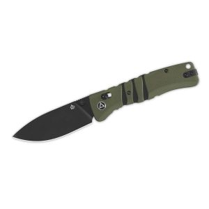 Navaja QSP RIPLEY G-10 Negro QS160-C2 Verde/Negro con hoja de acero 14C28N, Negro de 8,8 cm y empuñadura de G-10 verde/negro de 11,5 cm