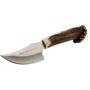 Muela Cuchillo SABUESO-11S hoja de acero MoVa de 11 cm y empuñadura de roseta de ciervo.