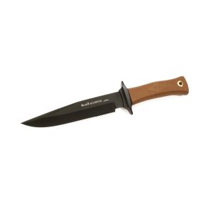 Muela Cuchillo SCORPION-18N hoja de acero MoVa de 18 cm teflonada empuñadura de goma y funda desierto.