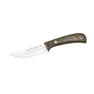 Compra aquí tu Cuchillo Muela TERRIER-9G/K con hoja de acero Nitro-42 de 9 cm y empuñadura de micarta de 10 cm., ¡Somos su tienda en Albacete!