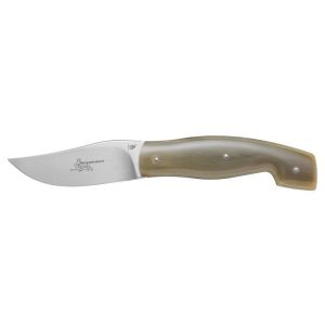 Navaja Viper Regionali -Bergamasco PC V5744PC con hoja de acero AISI 440A de 8,5 cm y empuñadura de Cuerno de toro de 11,7 cm