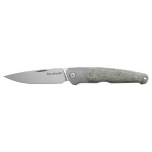 Navaja Viper Key 2/CV V5978CV con hoja de acero Bohler M390 Microclean de 7,6 cm y empuñadura de Titanio con micarta canvas verde de 10,9 cm