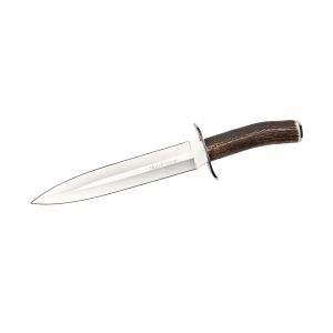 Muela cuchillo de caza VIKINGO VIKINGO-23A con hoja de acero inoxidable MoVa de 23 cm y empuñadura de asta de ciervo de 13