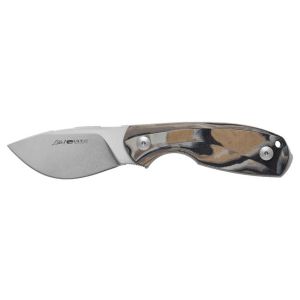 Navaja Viper Lille1 GBU VT4022GBU con hoja de acero Uddeholm ELMAX SuperClean de 6,3 cm y empuñadura de Burl de 10,4 cm