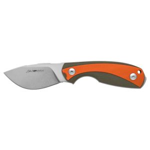Navaja Viper Lille1 GGO VT4022GGO con hoja de acero Uddeholm ELMAX SuperClean de 6,3 cm y empuñadura de G-10 naranja y verde de 10,4 cm