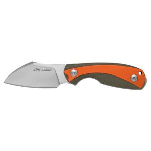 Navaja Viper Lille2 GGO VT4024GGO con hoja de acero Uddeholm ELMAX SuperClean de 7 cm y empuñadura de G-10 naranja y verde de 9,7 cm
