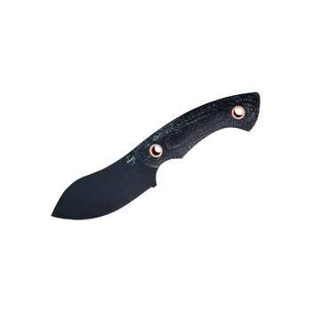 Cuchillo Böker Plus Nessmi Pro Black 02BO066 con hoja de acero D2 de 7,5 cm y empuñadura de micarta de 8,5 cm