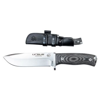 Cuchillo Cóndor de J&V con hoja de acero MoVa 1.4116 de 11.4 cm con empuñadura de TRF Negro de 11.1 cm