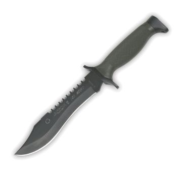 Cuchillo AITOR OSO NEGRO con hoja de acero inox X42 de 18 cm y empuñadura de poliamida de 12