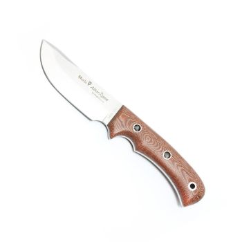 Muela Cuchillo ABORIGEN-12C hoja de acero MoVa de 12 cm y empuñadura de micarta marrón.