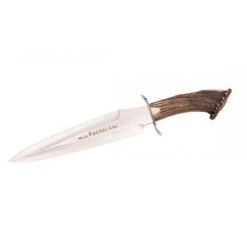 Cuchillo Muela REHALA-27S con hoja de acero Nitro 42 de 27 cm y empuñadura de asta de ciervo de 14 cm