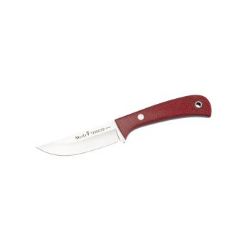 Cuchillo Muela TERRIER-9Y con hoja de acero Nitro 42 de 9 cm y empuñadura de micarta canvas roja de 10 cm